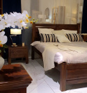 Kolonialne klasyczne łóżko drewniane indyjskie 160 cm