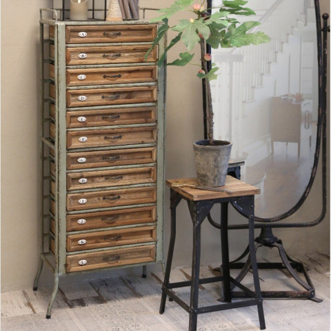 Industrialny stołek metalowy Chic Antique