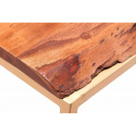 Nowoczesny drewniany stolik kawowy ORSO ALURO drewno i metal