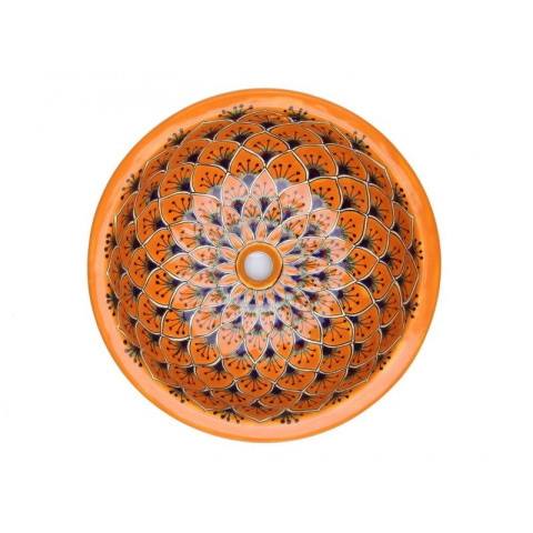 Meksykńska okrągła umywalka ceramiczna