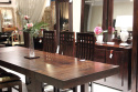 Meble kolonialne - długi stół rozkładany drewniany