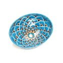 Okrągła meksykańska niebieska umywalka - ręcznie zdobiona