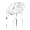 Białe krzesło metalowe postarzane ABRO ALURO