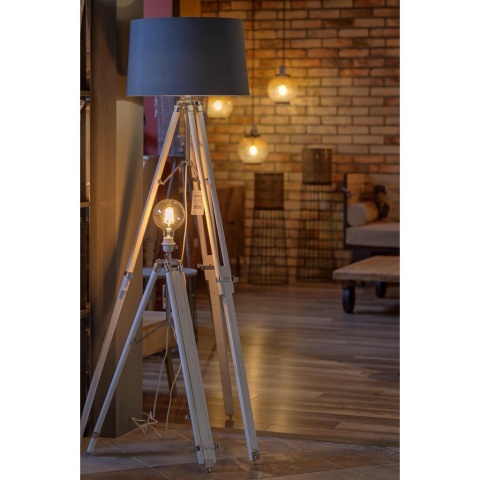 Loftowa biała lampa podłogowa MATISSE ALURO