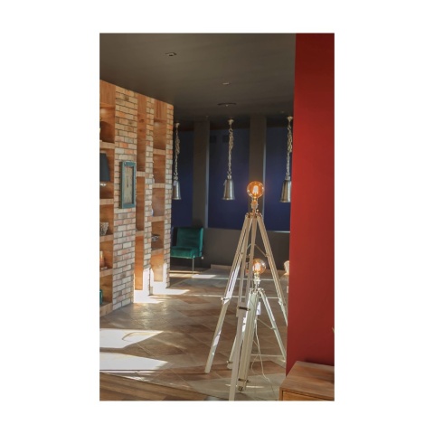 Loftowa biała lampa podłogowa MATISSE ALURO