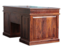 Indyjskie duże stylowe drewniane biurko kolonialne