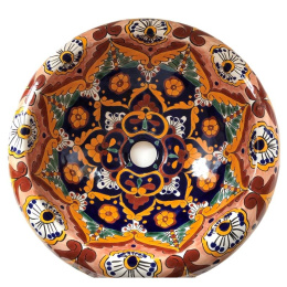 Meksykańska kolorowa ceramiczna umywalka