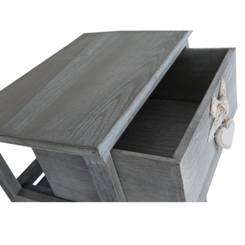 Szara prowansalska szafka z szufladami na nóżkach