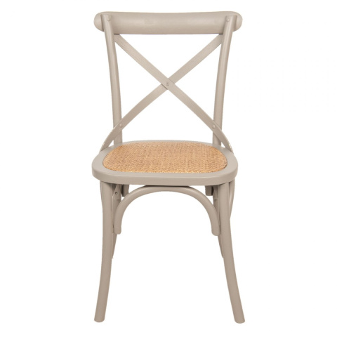 Szare drewniane krzesło w stylu prowansalskim