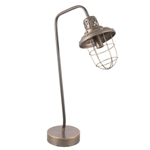 Metalowa lampa stołowa postarzana industrialna