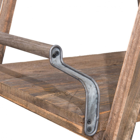 Drewniana drabina regał z tacami Clayre & Eef