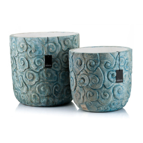 Niebieska donica ceramiczna ZEMIRA ALURO XL