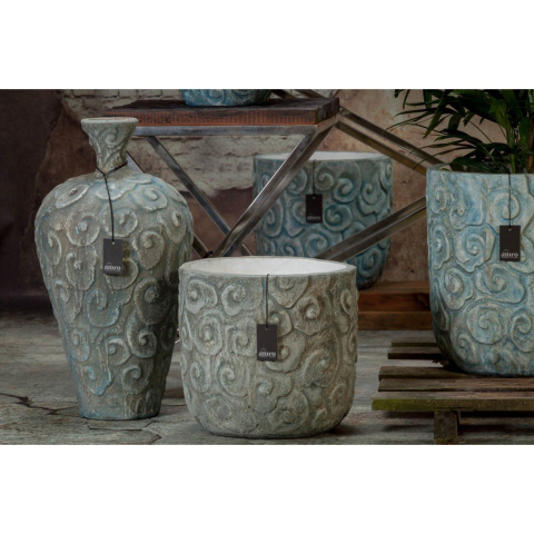 Niebieska donica ceramiczna ZEMIRA ALURO XL