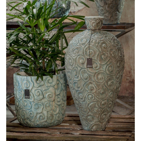 Niebieska donica ceramiczna ZEMIRA ALURO XL