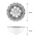 Duża meksykańska okrągła umywalka ceramiczna A
