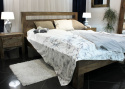 Klasyczne proste łóżko z drewna mango toffi 180x200