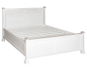 Białe drewniane łóżko w stylu hampton Belldeco 200x160