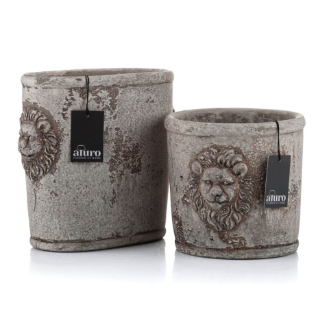 Cementowa osłonka na kwiat TYRIA ALURO L