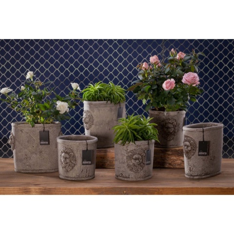 Cementowa osłonka na kwiat TYRIA ALURO L