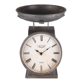 Postarzany zegar stołowy waga vintage
