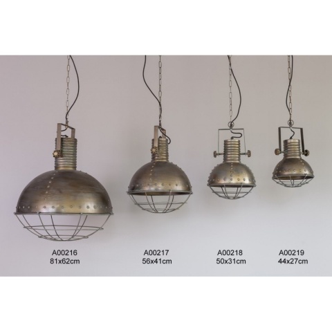 Industrialna metalowa lampa wisząca MATIX 2 ALURO