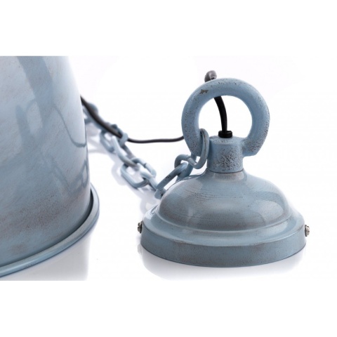 Niebieska metalowa lampa wisząca MAZINE loft ALURO