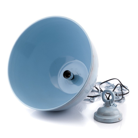 Niebieska metalowa lampa wisząca MAZINE loft ALURO