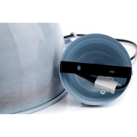 Niebieska metalowa lampa wisząca MAZINE loft ALURO