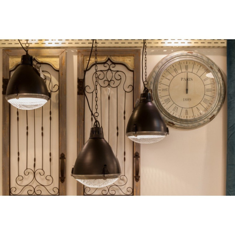 Okągły niebieski zegar prowansalski MAZINE ALURO