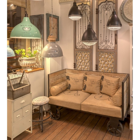 Prowansalski błękitny zegar ścienny MAZINE ALURO