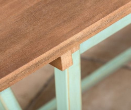 Drewniany stół składany na miętowych nogach GARDEN Belldeco