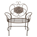 Metalowe szerokie krzesło ogrodowe Clayre & Eef