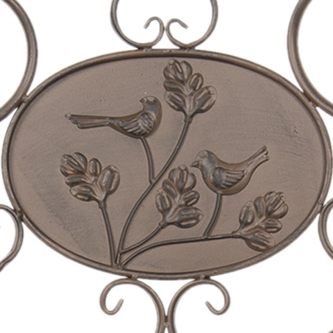 Metalowe szerokie krzesło ogrodowe Clayre & Eef