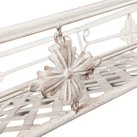 Metalowy kwietnik postarzany w stylu prowansalskim