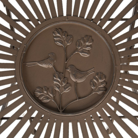 Okrągły metalowy stolik ogrodowy