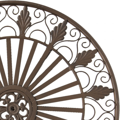 Okrągły metalowy stolik ogrodowy