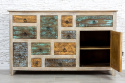 Orientalna komoda z kolorowymi szufladami z Indii