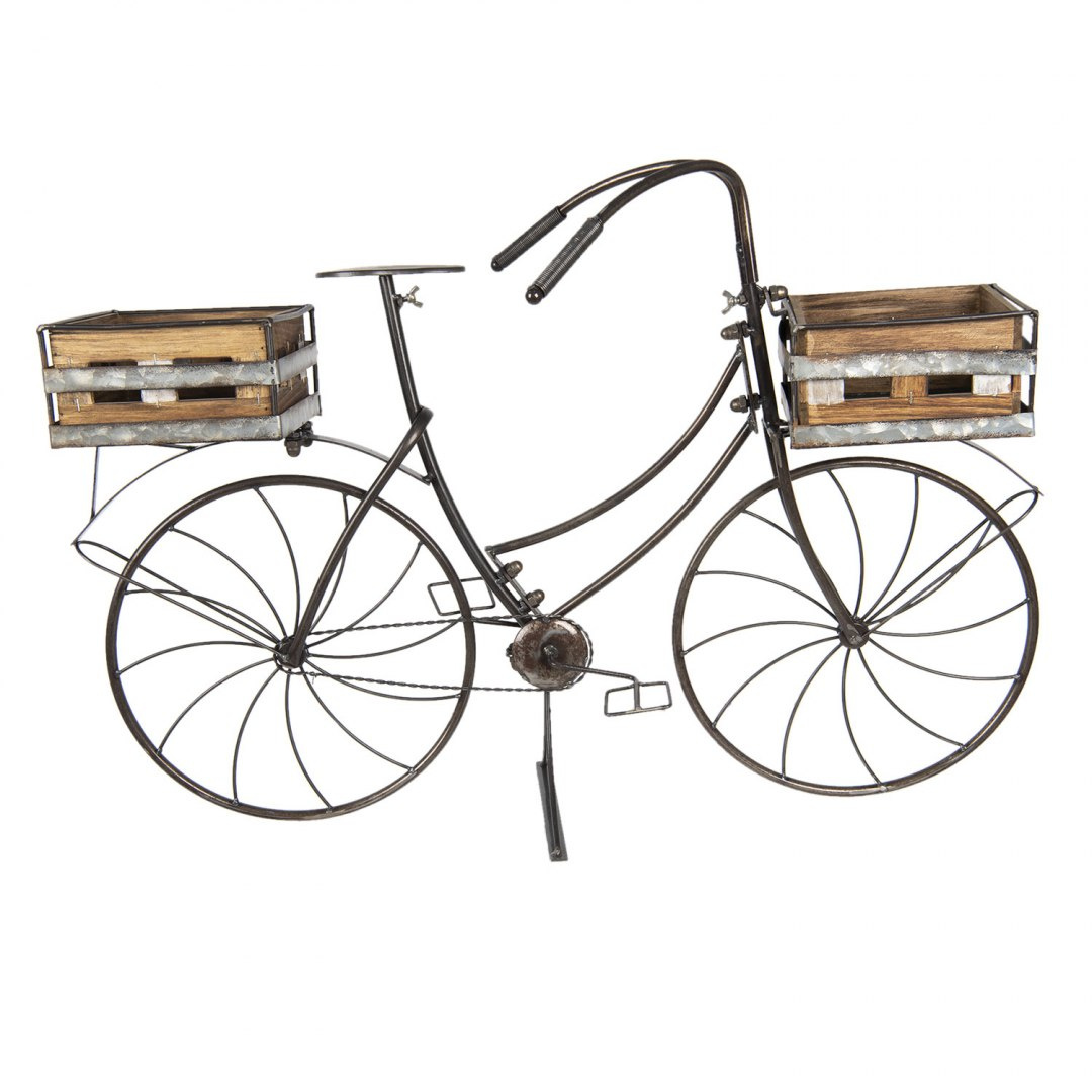 Ozdobny rower / stojak retro z koszami na kwiaty