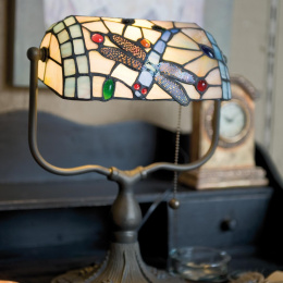 Stylowa lampa biurkowa witraż TIFFANY Clayre & Eef