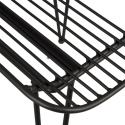Industrialne czarne metalowe krzesło ażurowe