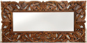 Indyjskie lustro w brązowej drewnianej ramie 120x60 cm