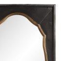Stylowe lustro ścienne w czarnej metalowej ramie