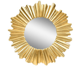 Okrągłe duże lustro ścienne złote GOLD LINE Belldeco