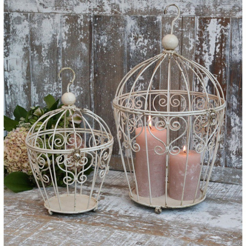 Prowansalska metalowa klatka ozdobna Chic Antique