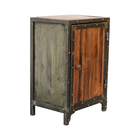 Loftowa szafka nocna z Indii drewno i metal