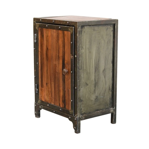 Loftowa szafka nocna z Indii drewno i metal