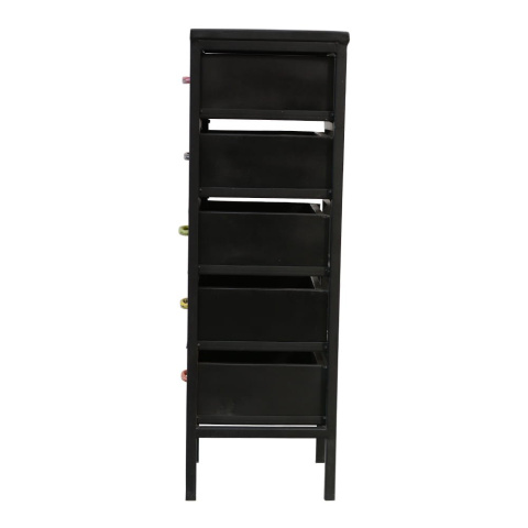 Indyjska wąska kolorowa komoda z szufladami