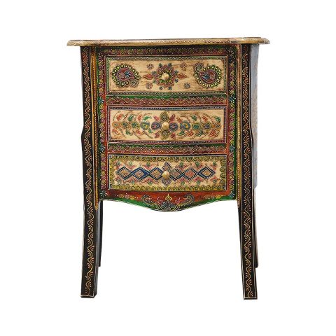 Meble indyjskie - kolorowa ręcznie malowana komoda