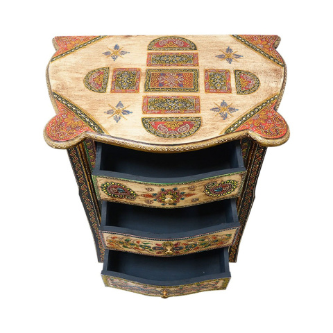 Meble indyjskie - kolorowa ręcznie malowana komoda