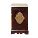 Meble indyjskie - orientalna szafka nocna drewno i mosiądz 2